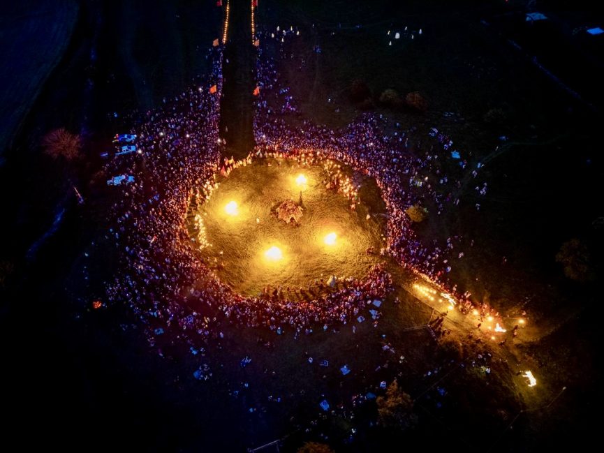 Bird's eye view of the Bealtaine Fire 2024