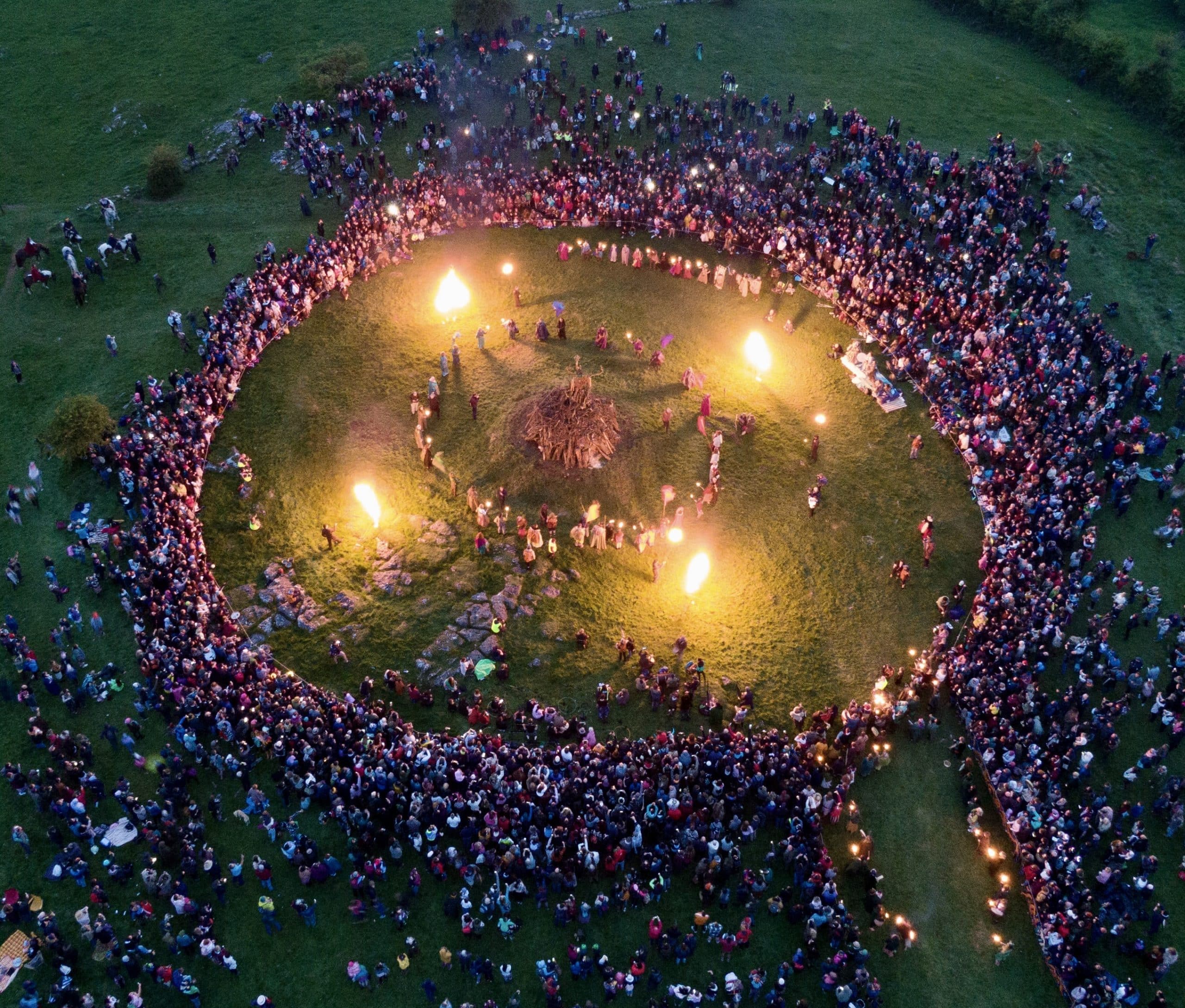 Bealtaine 2022 on the Hill of Uisneach where a great gathering took place celebrating our ancient heritage with lighting a great fire to welcome in the Summer.