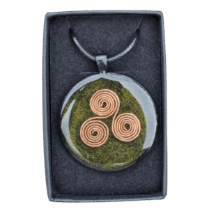 Handcrafted Celtic Triskelion Necklace – Copper Spiral Pendant